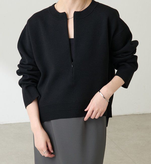  「スウェットライクラウンドヘムニット」|ニット・セーター|