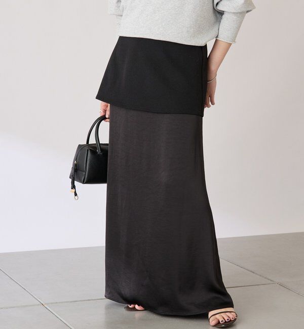  「【COLLAGE&times;gemeil　コラボアイテム】レイヤードサテンスカート」|スカート|