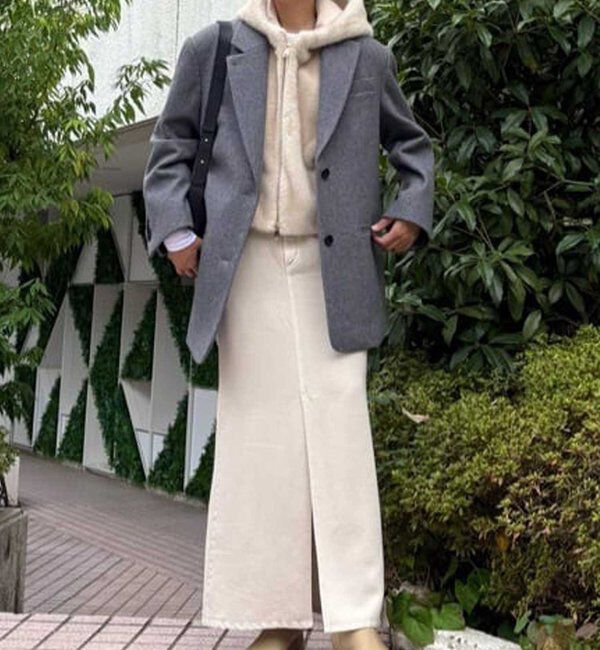  「【セットアップ対応】リヨセルスリットスカート」|スカート|