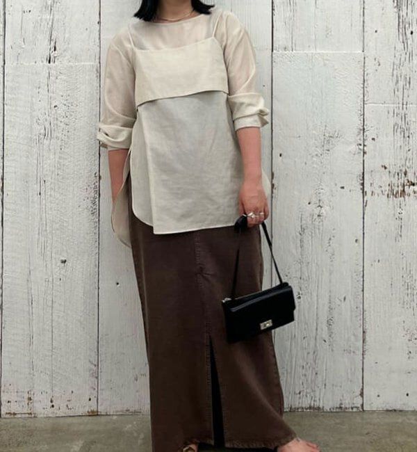  「【セットアップ対応】リヨセルスリットスカート」|スカート|