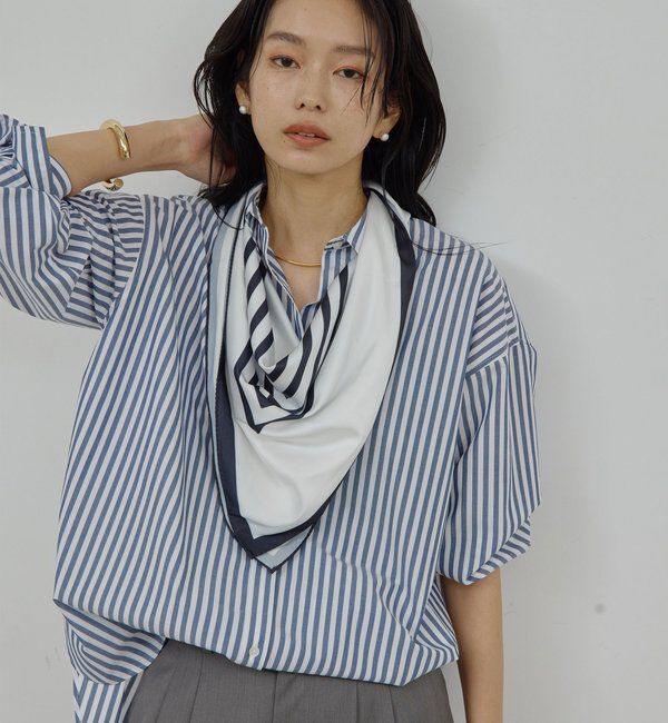  「【MANAKAコラボ】スカーフセットシャツ」|シャツ・ブラウス|