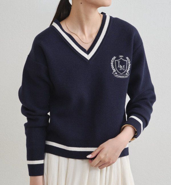  「チルデンショートニット」|ニット・セーター|ネイビー