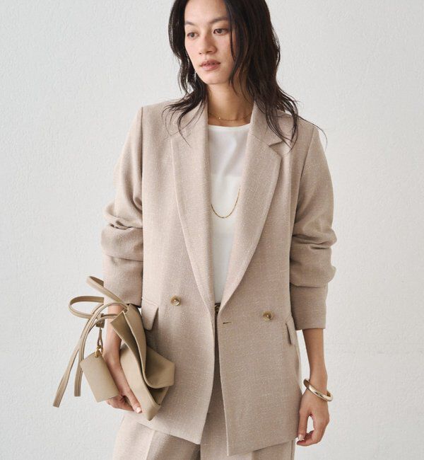  「【Atelier N5/アトリエヌメロサンク】ツイードWジャケット」|ベスト・ジレ|