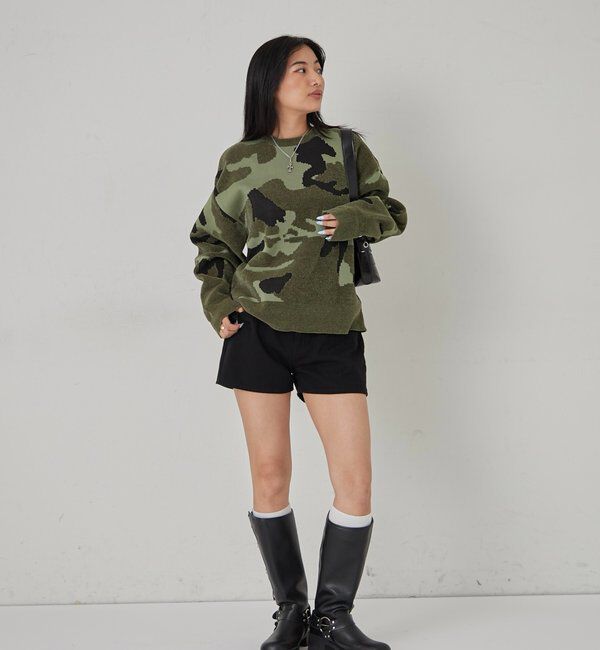  「KOOKYN MOHAIR BLEND CAMO CREWNECKSWEATER」|ニット・セーター|