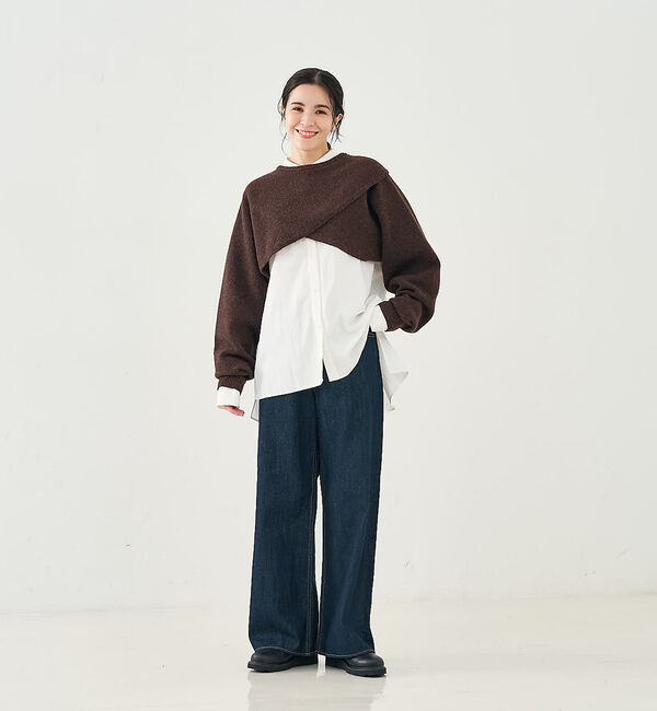 collex「2WAYショートニットプルオーバー」|ニット・セーター|