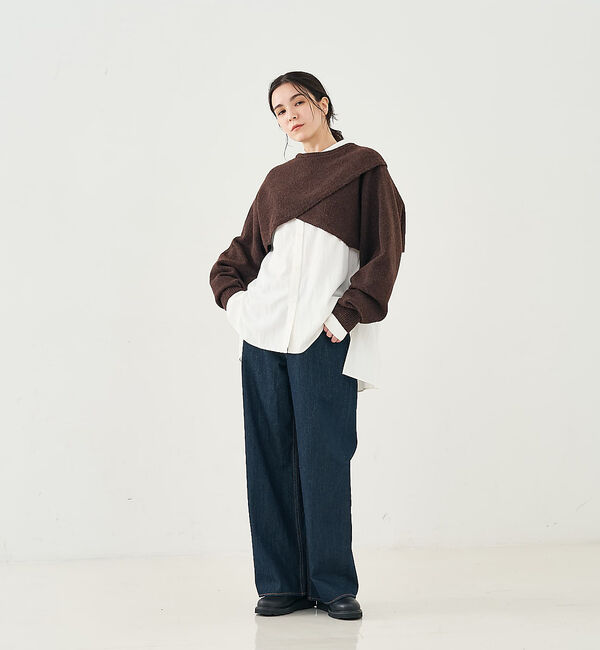 collex「2WAYショートニットプルオーバー」|ニット・セーター|