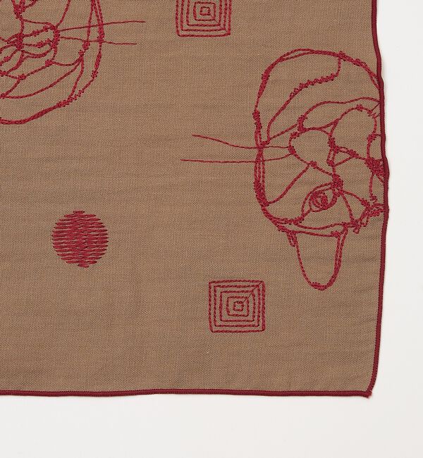 collex「【＋HAyU fabric】 ダブルガーゼ 猫刺繍ハンカチ 綿100%」|ハンカチ|