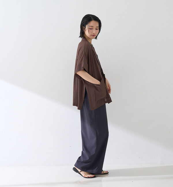 Rouge vif「強撚半袖シアーフォルムジャケット」|テーラードジャケット|