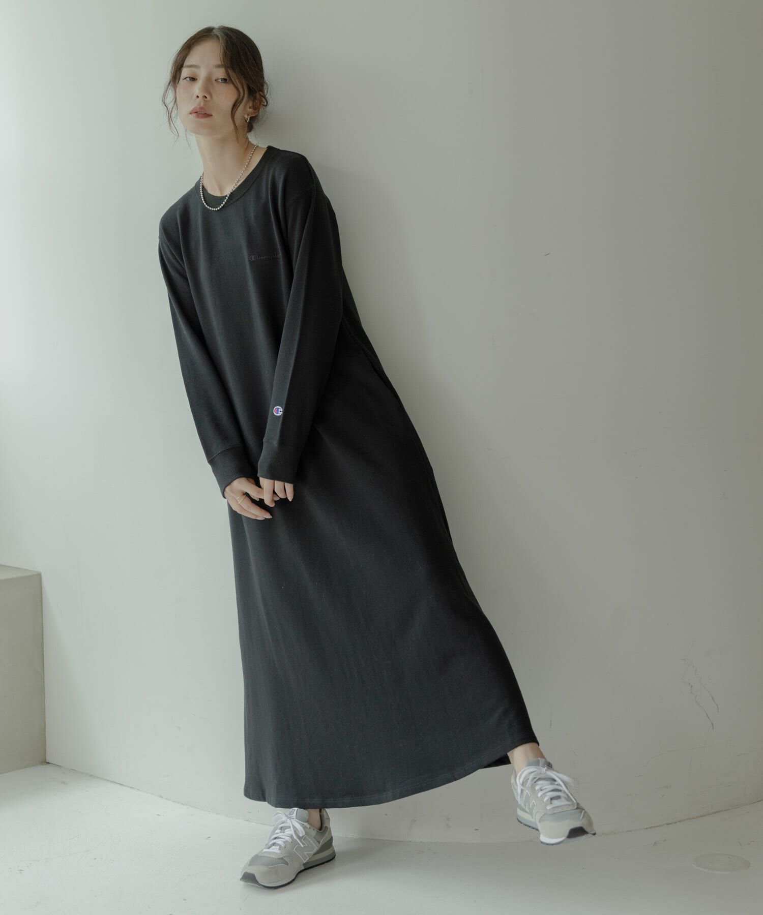 Sonny Label 「『別注』Champion&times;Sonny Label　裏毛スウェットテントワンピース」|ワンピース|ブラック