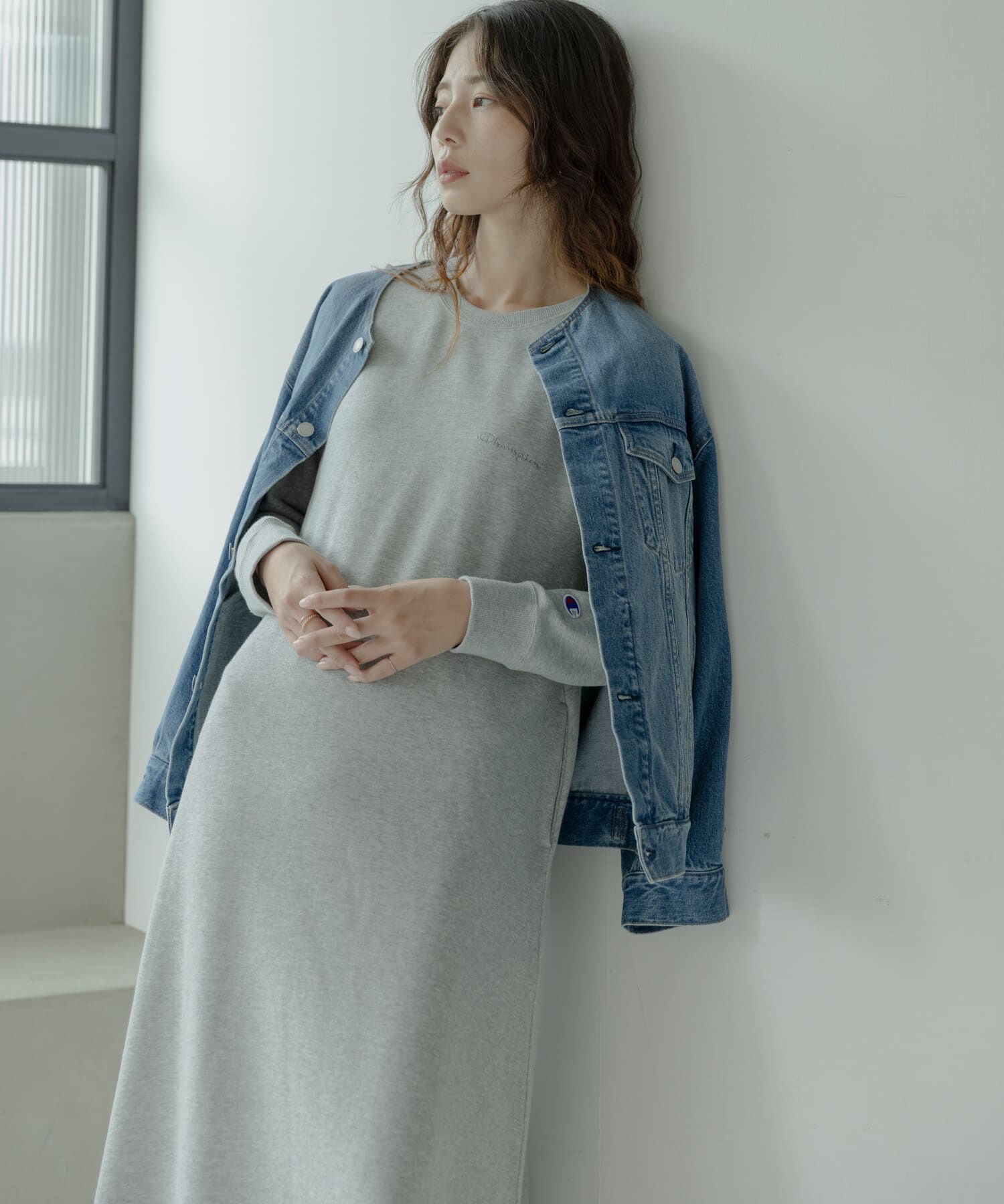 Sonny Label 「『別注』Champion&times;Sonny Label　裏毛スウェットテントワンピース」|ワンピース|