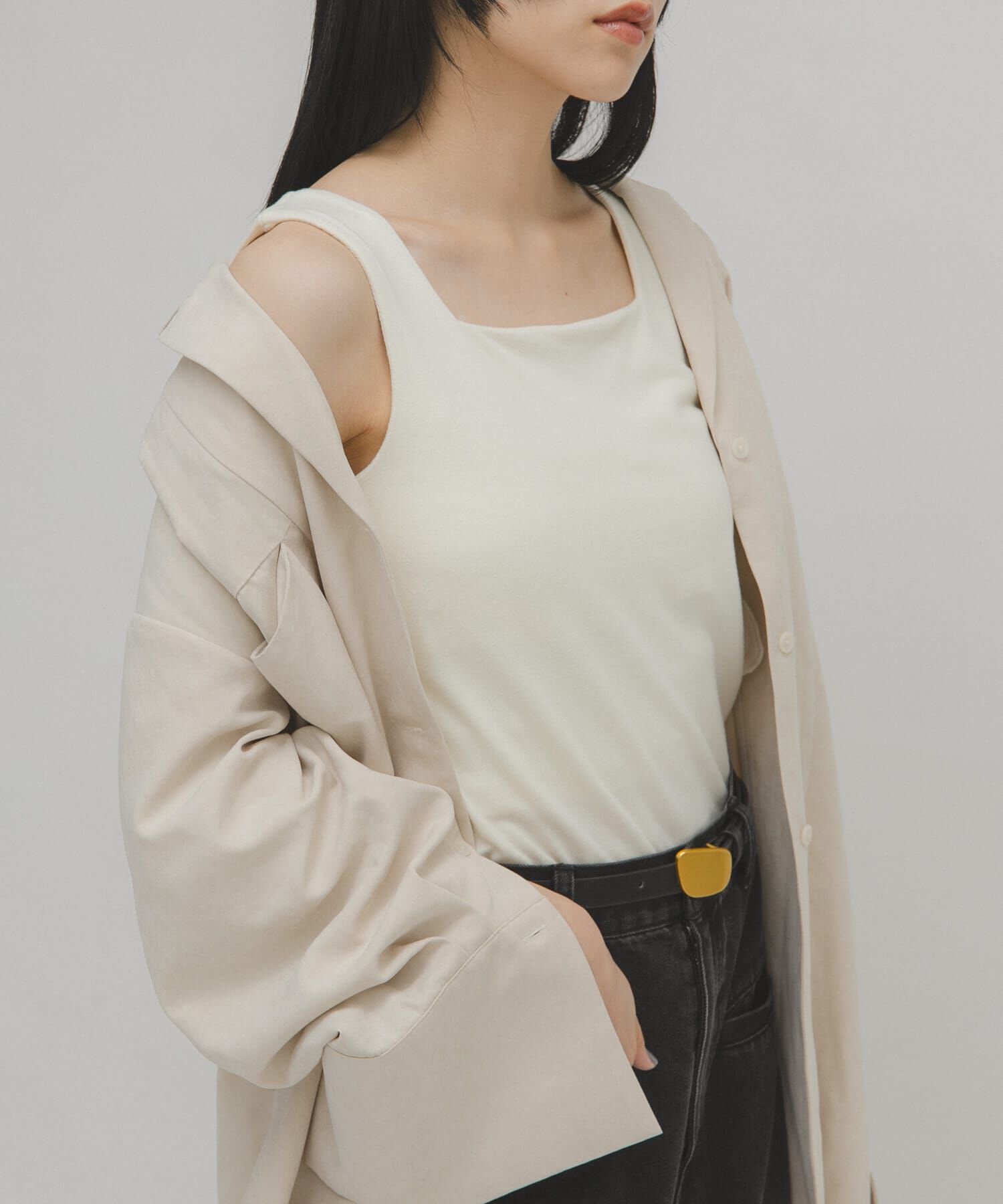  「ピーチスキン2WAYタンクトップ」|タンクトップ|