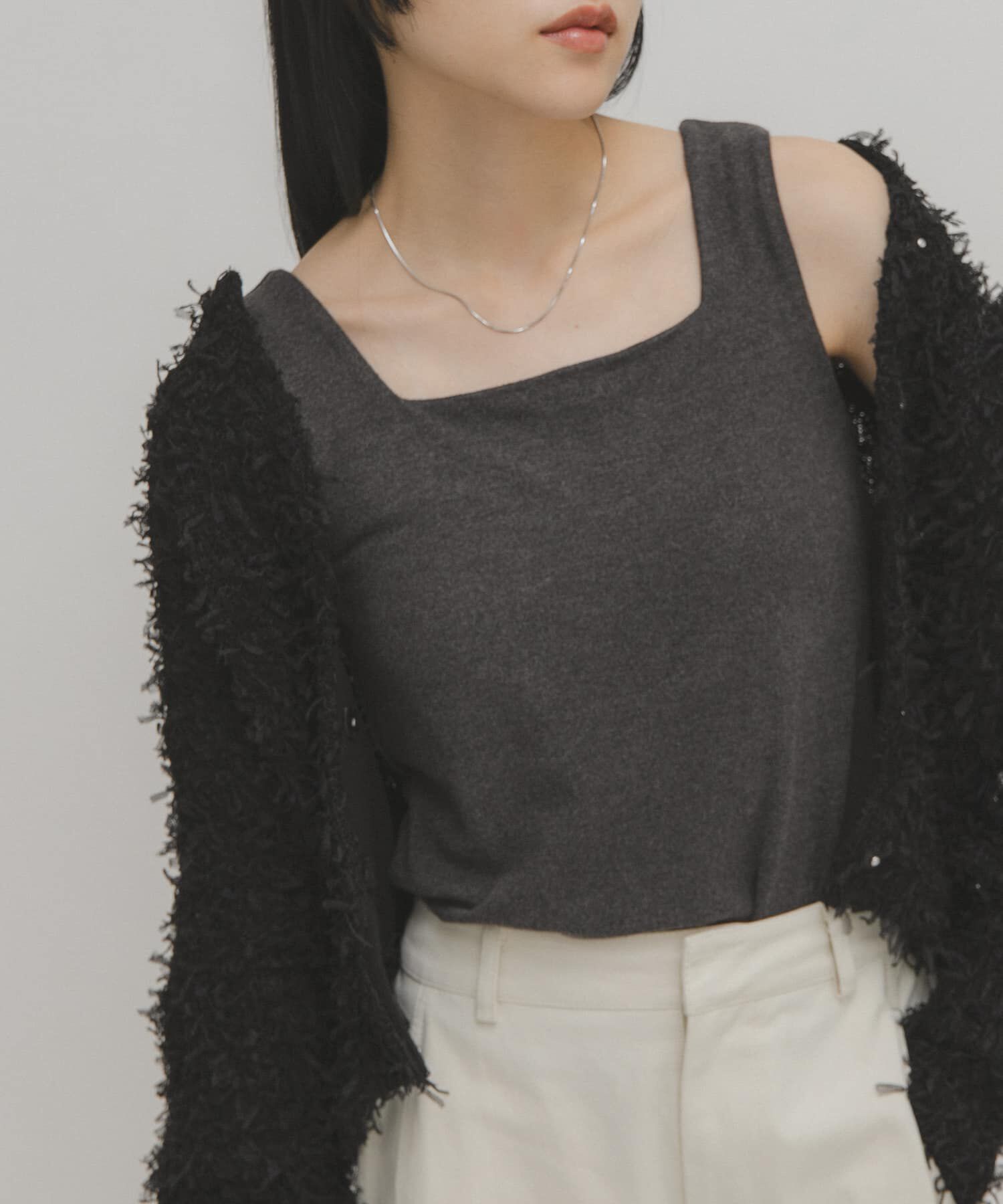  「ピーチスキン2WAYタンクトップ」|タンクトップ|