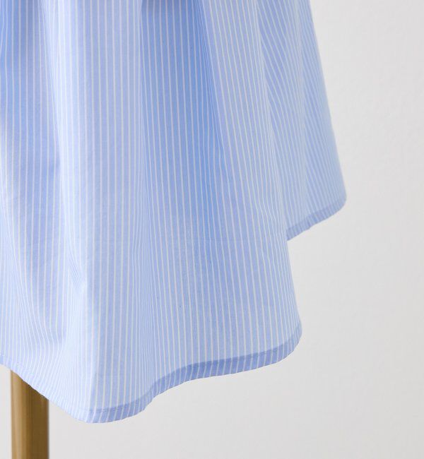  「【マイナス5キロ見え】レースアップシャツチュニック」|シャツ・ブラウス|