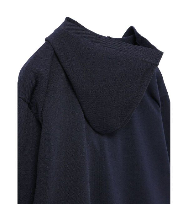 mizuiro ind「mizuiro ind ジップフードニットプルオーバー」|Tシャツ・カットソー|