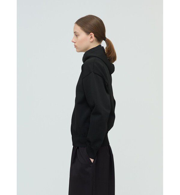 mizuiro ind「mizuiro ind ジップフードニットプルオーバー」|Tシャツ・カットソー|