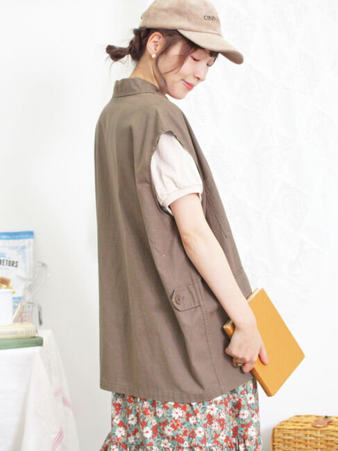 Samansa Mos2「ミリタリーベスト」|ダウンベスト・ベスト|