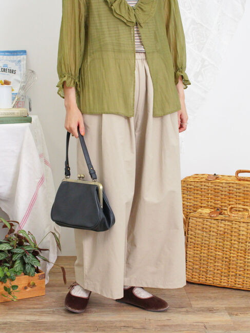 Samansa Mos2「ドローコードデザインワイドパンツ」|その他|