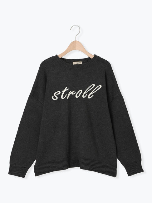 Samansa Mos2「ロゴ刺繍ニット」|ニット・セーター|