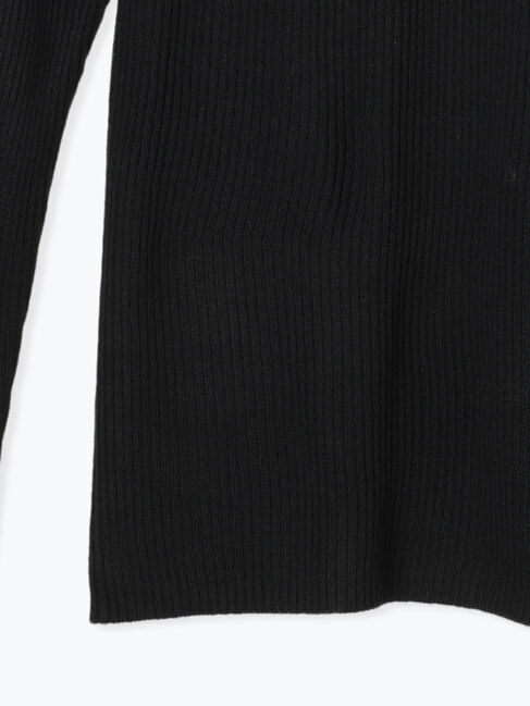 Samansa Mos2「【マシンウォッシャブル】ニットリブタートルネック」|ニット・セーター|