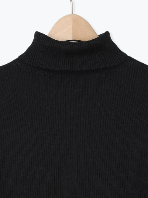 Samansa Mos2「【マシンウォッシャブル】ニットリブタートルネック」|ニット・セーター|