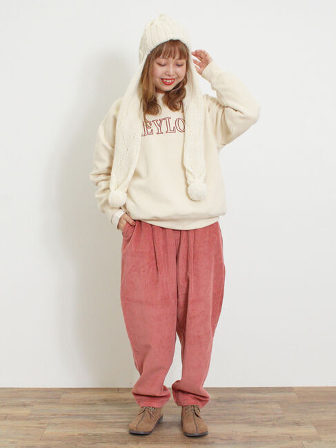 Samansa Mos2「裏ボアロゴプリントスウェット」|Tシャツ・カットソー|