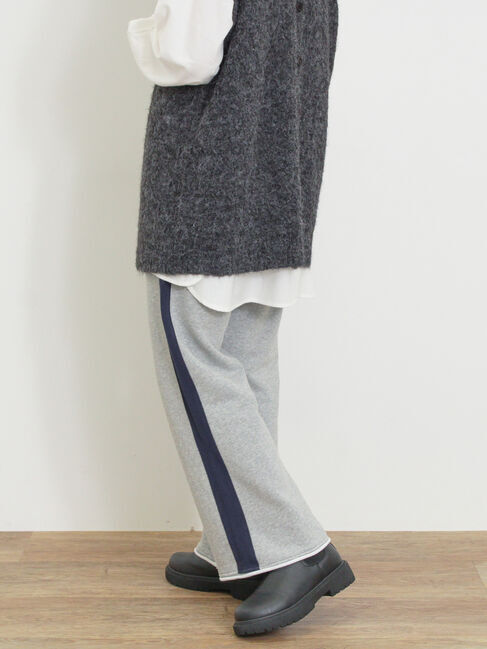 Samansa Mos2「サイドラインスウェットパンツ」|その他|グレー
