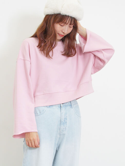 Samansa Mos2「◎ショート丈スウェット」|Tシャツ・カットソー|