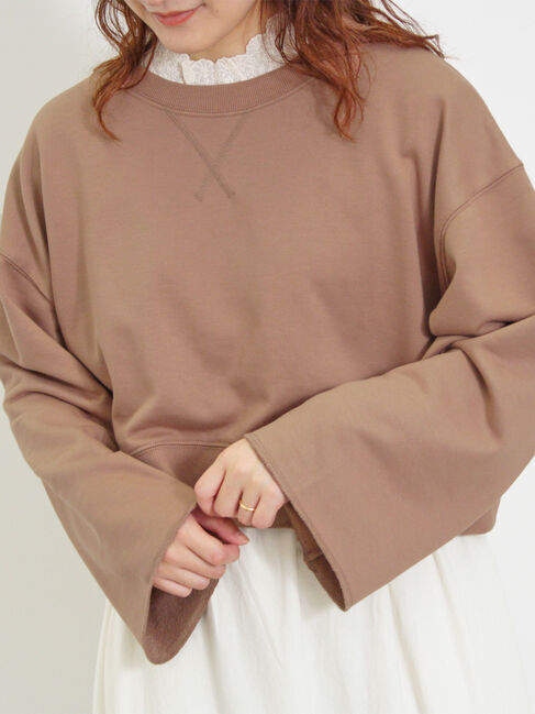 Samansa Mos2「◎ショート丈スウェット」|Tシャツ・カットソー|