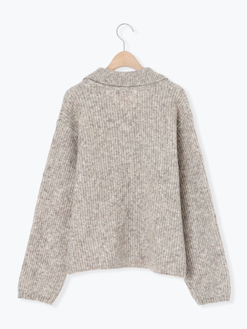 Samansa Mos2「襟付ニットカーディガン」|カーディガン|