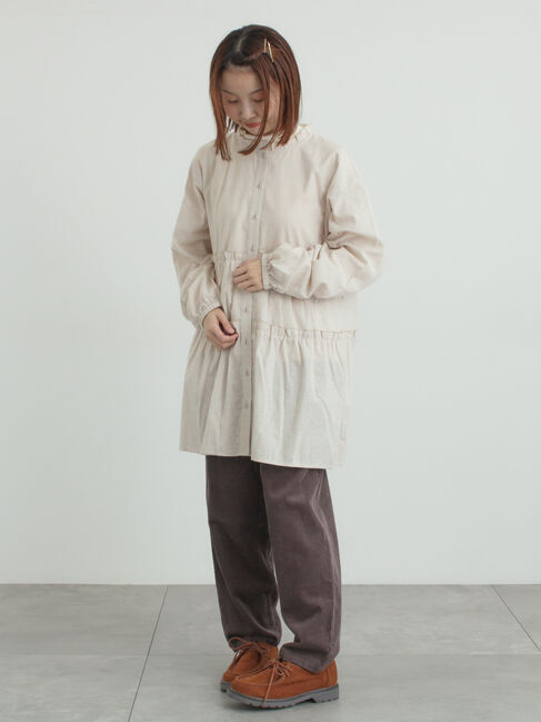 Samansa Mos2「柄アソートティアードフリルチュニック」|シャツ・ブラウス|