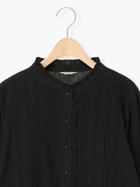 Samansa Mos2「フリルバンドカラーブラウス」|シャツ・ブラウス|