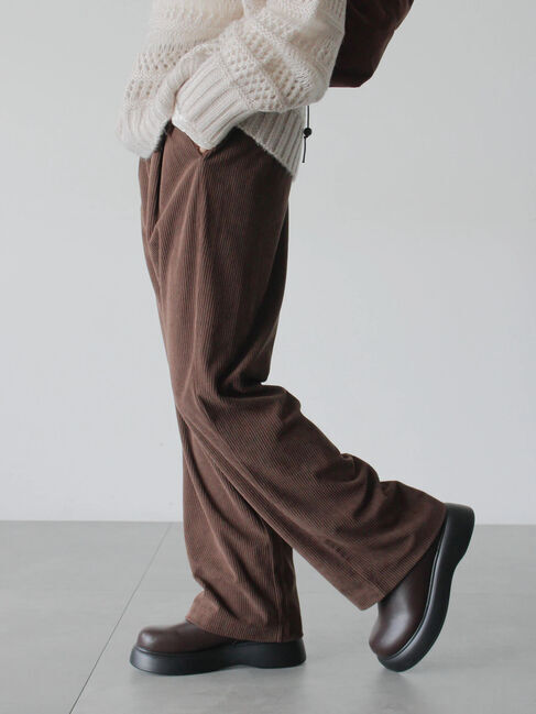 Samansa Mos2 blue「カットコールパンツ」|その他|