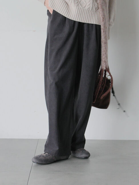 Samansa Mos2 blue「カットコールパンツ」|その他|