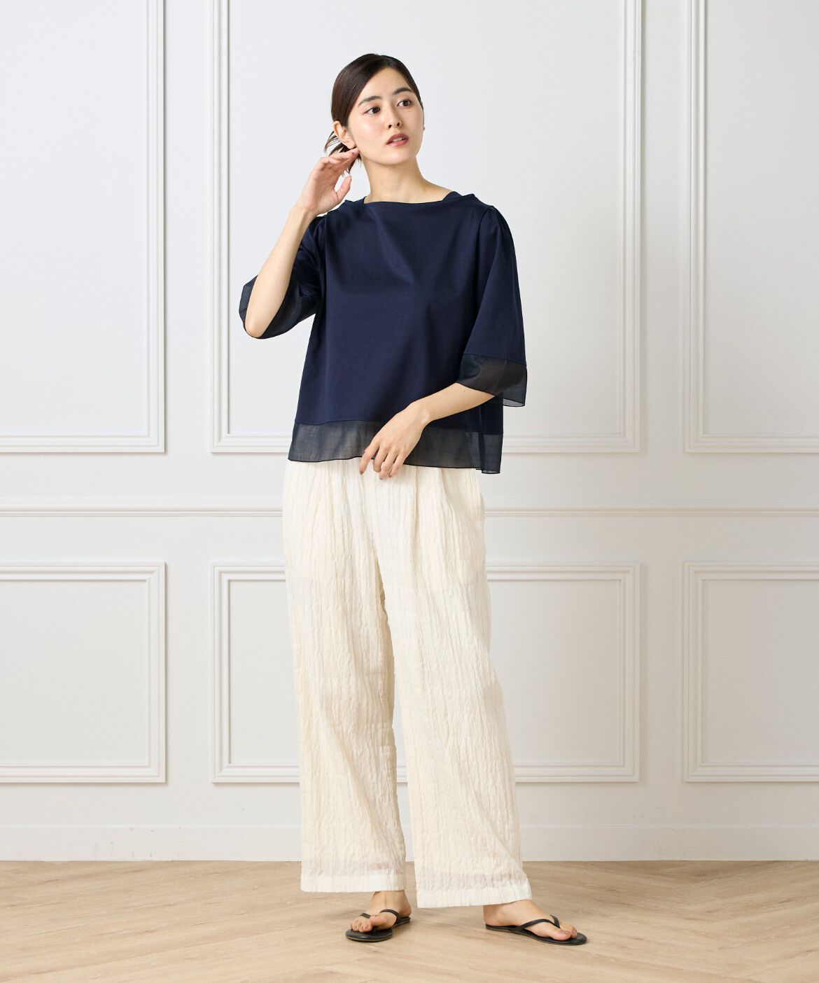 DAY by DAY it&rsquo;s international「シアー切替えプルオーバー」|Tシャツ・カットソー|