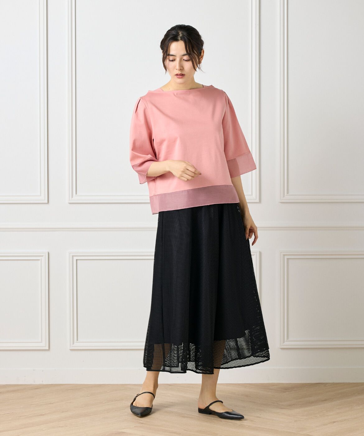 DAY by DAY it&rsquo;s international「シアー切替えプルオーバー」|Tシャツ・カットソー|