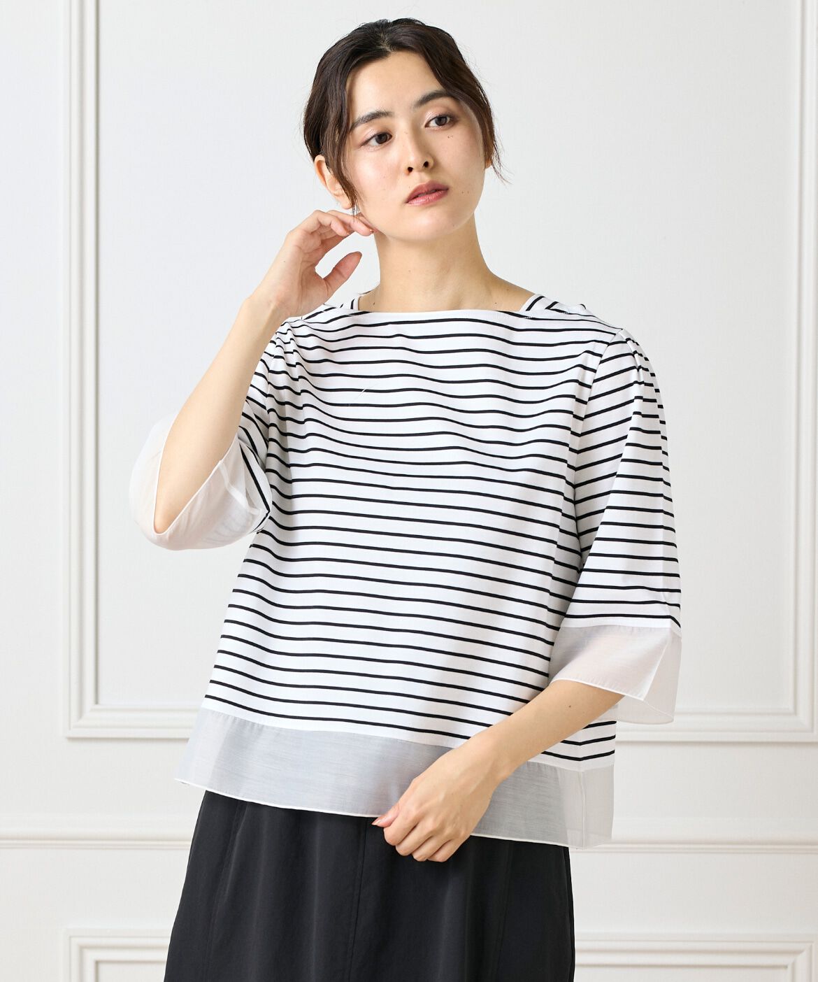 DAY by DAY it&rsquo;s international「シアー切替えプルオーバー」|Tシャツ・カットソー|ボーダー7