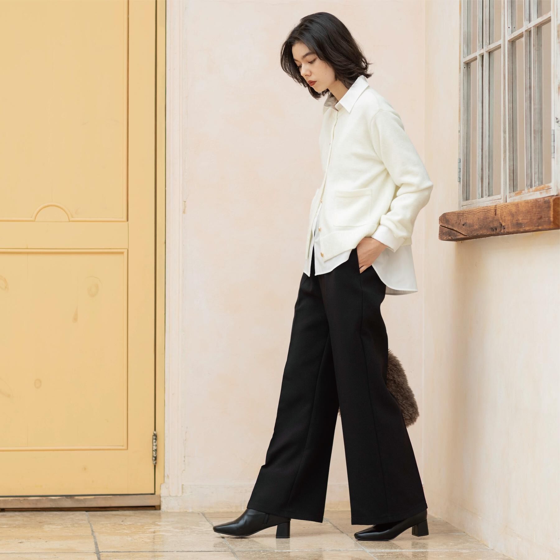 OPAQUE.CLIP「イージーフレアパンツ【洗濯機OK】」|その他|