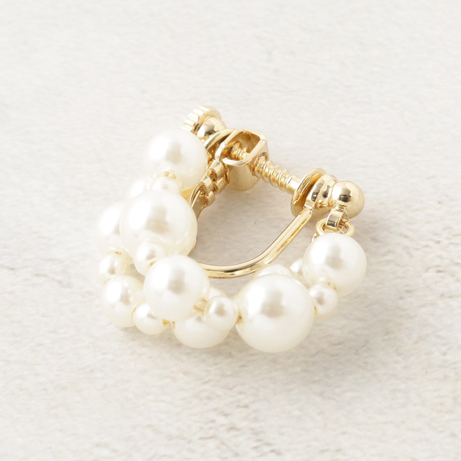 OPAQUE.CLIP「フェイクパールリングイヤリング」|イヤリング|