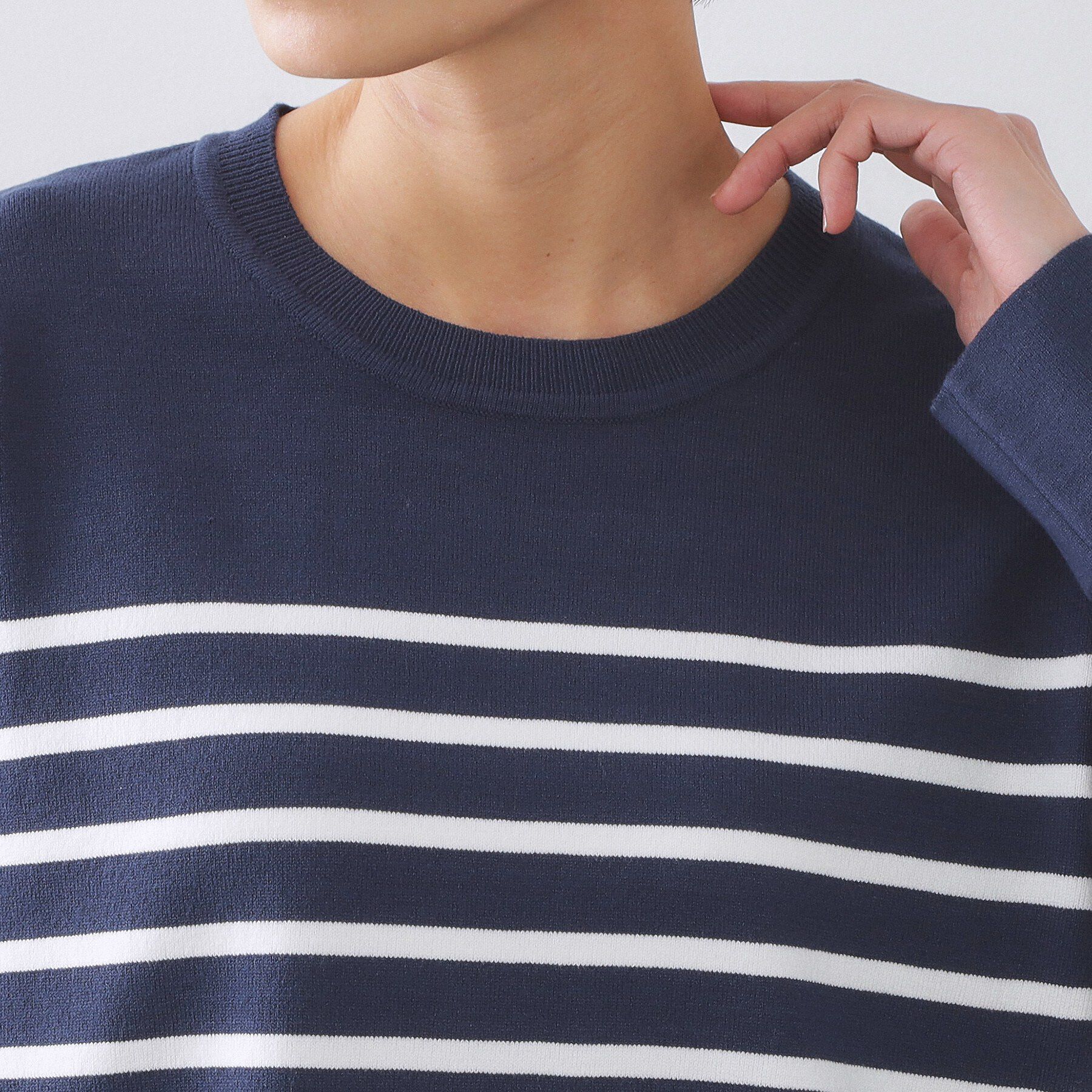 OPAQUE.CLIP「金ボタン使いリラクシーニット【洗濯機OK】」|ニット・セーター|