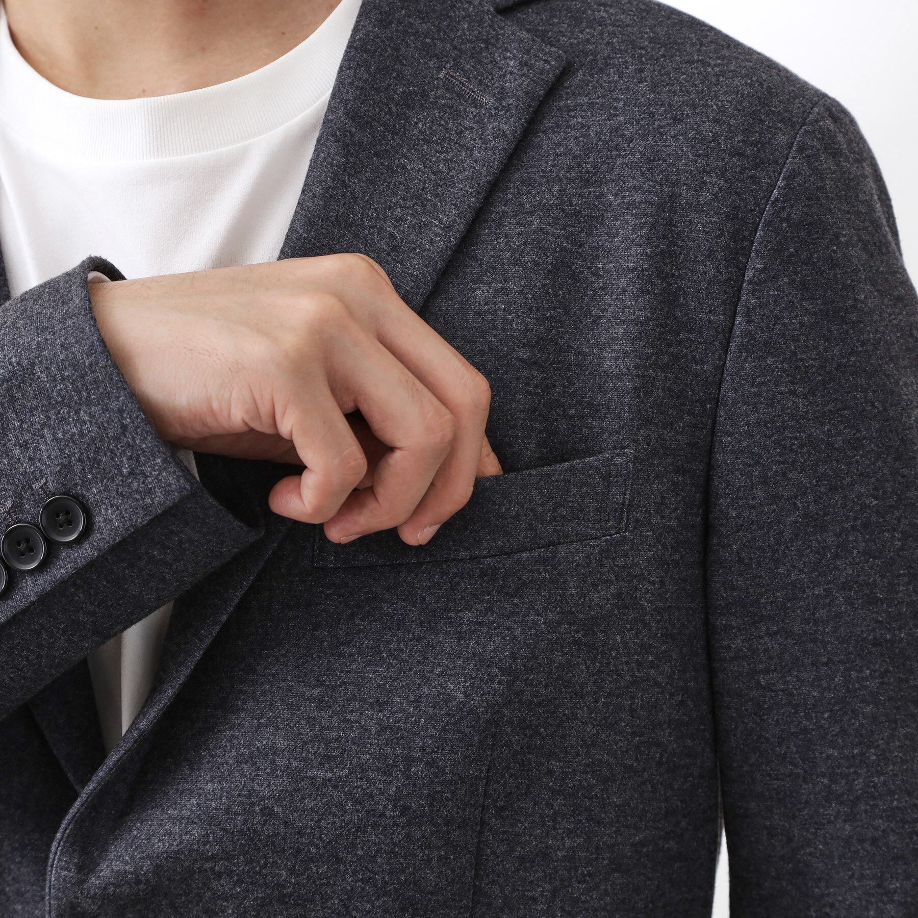 THE SHOP TK「起毛TRジャージジャケット 【洗濯機OK／ストレッチ／セットアップ可】」|テーラードジャケット|