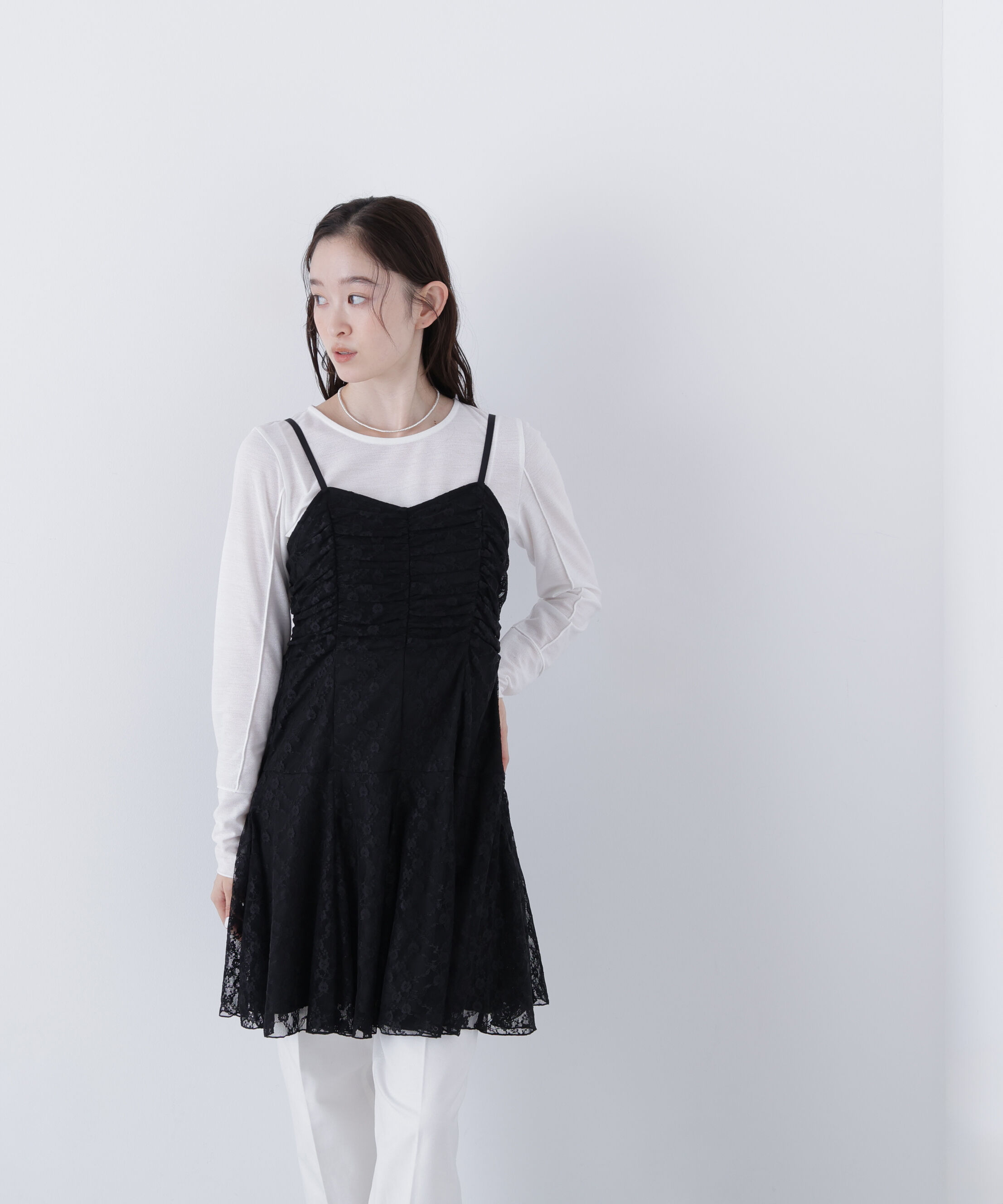  「〈N.〉レースギャザーキャミチュニック」|シャツ・ブラウス|