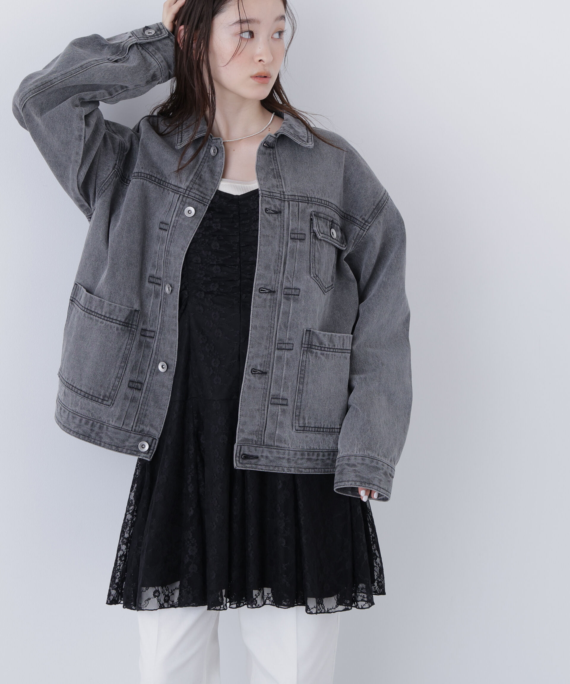  「〈N.〉レースギャザーキャミチュニック」|シャツ・ブラウス|