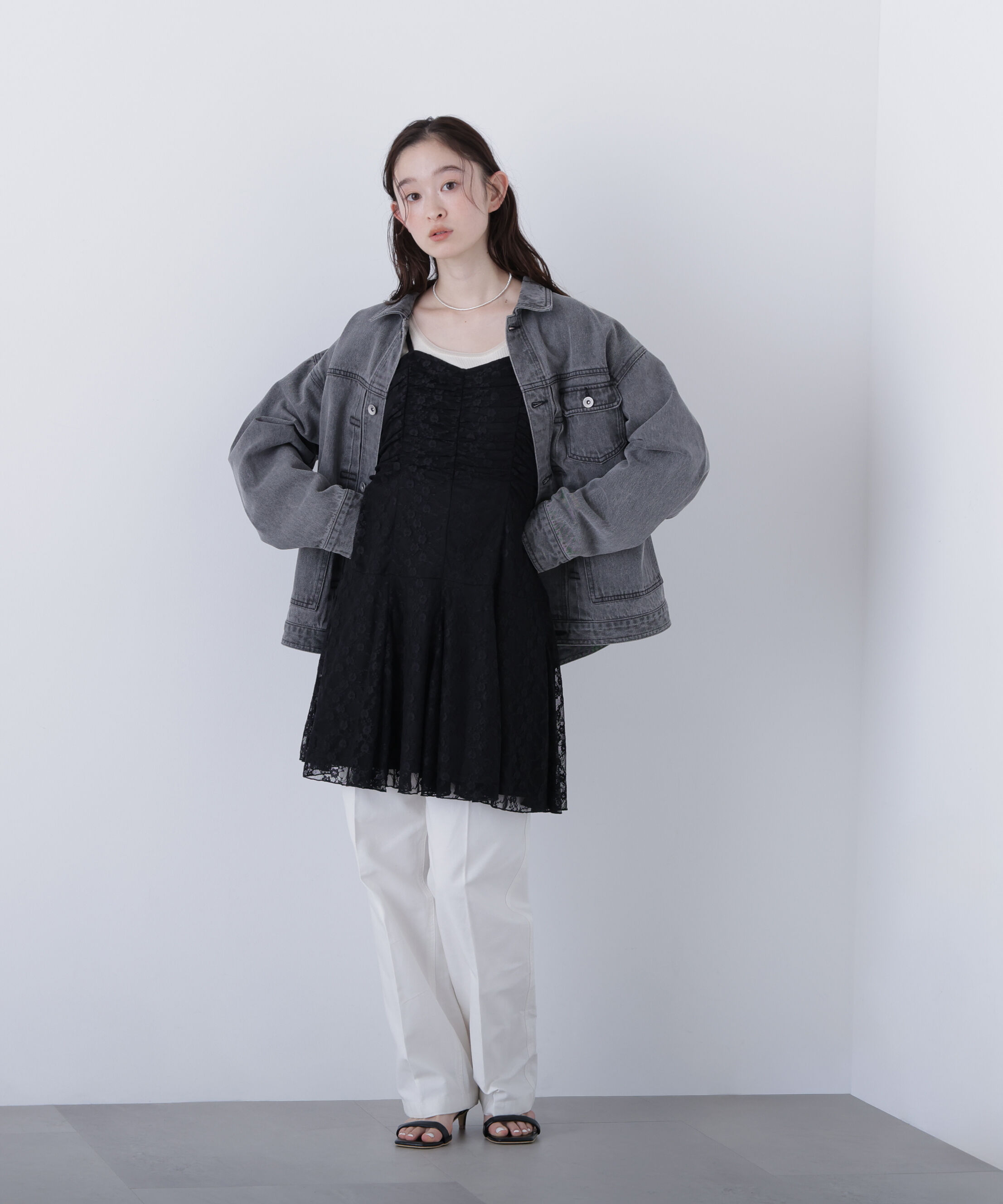  「〈N.〉レースギャザーキャミチュニック」|シャツ・ブラウス|