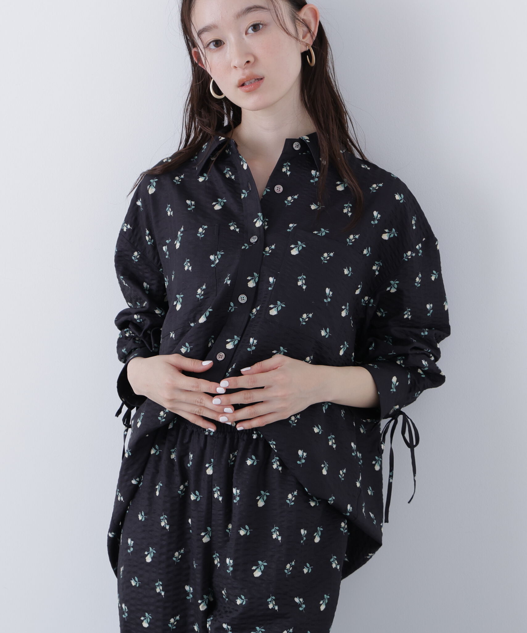  「〈N.〉フラワープリント SETUP シャツ」|シャツ・ブラウス|