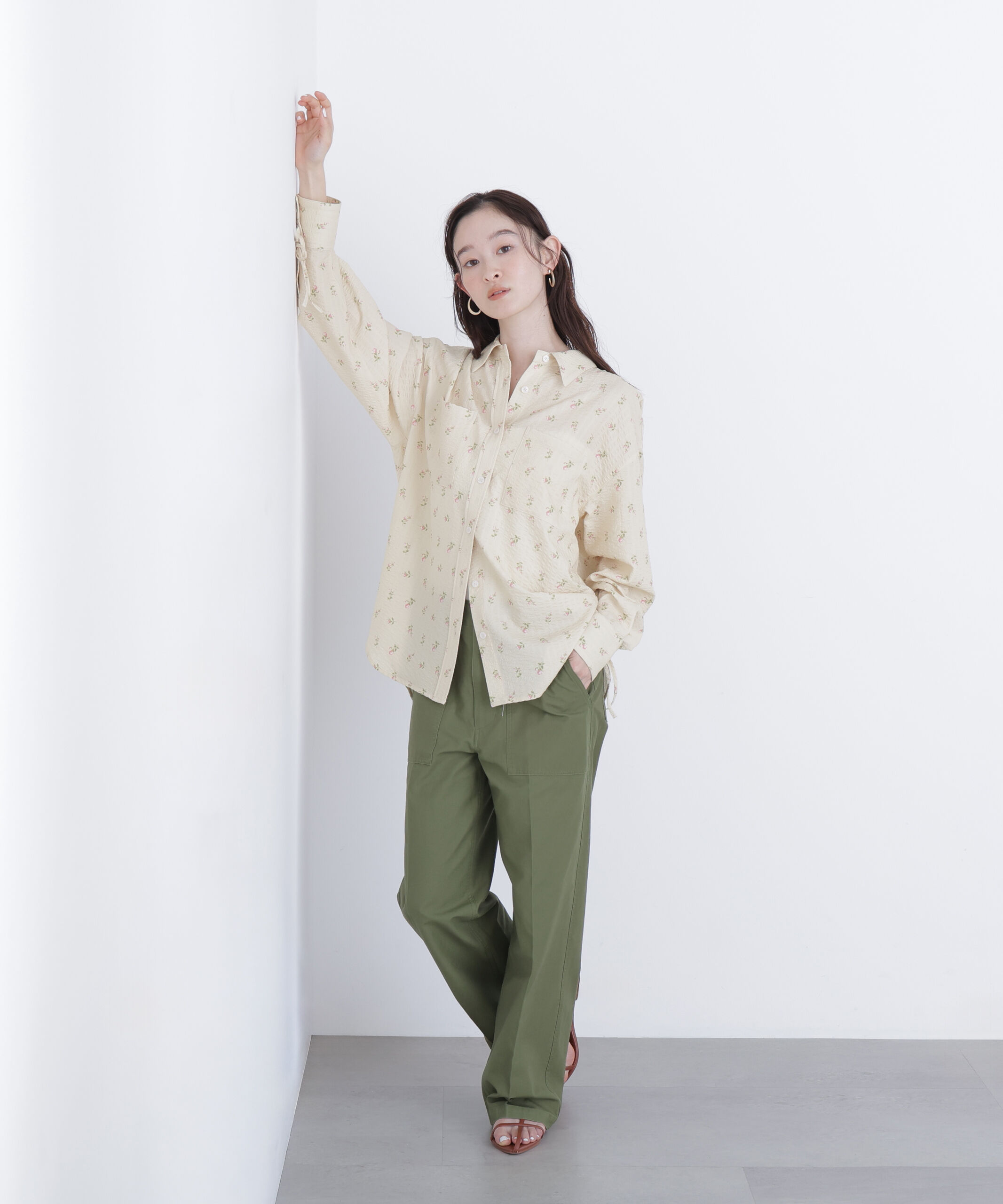  「〈N.〉フラワープリント SETUP シャツ」|シャツ・ブラウス|