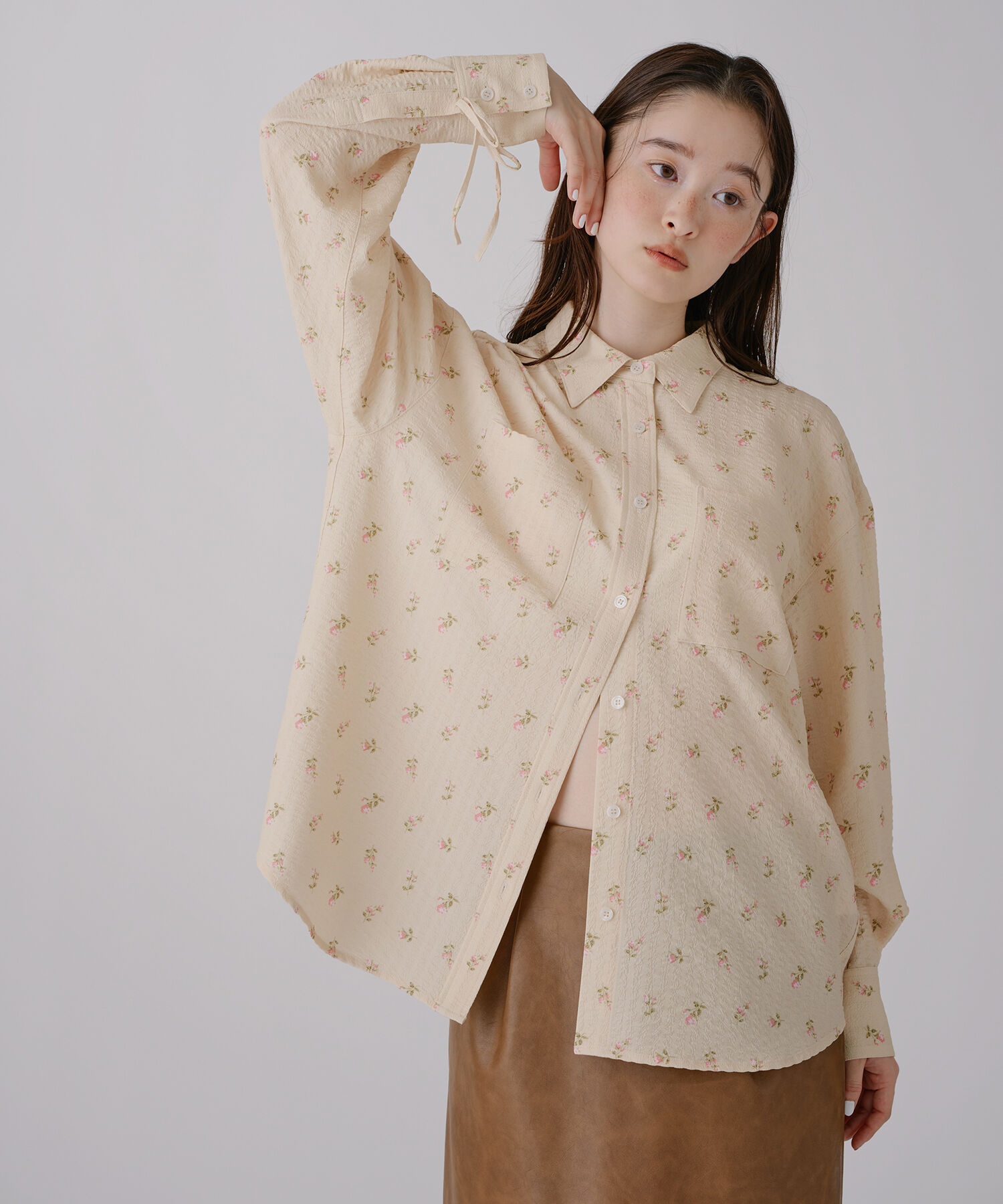 「〈N.〉フラワープリント SETUP シャツ」|シャツ・ブラウス|