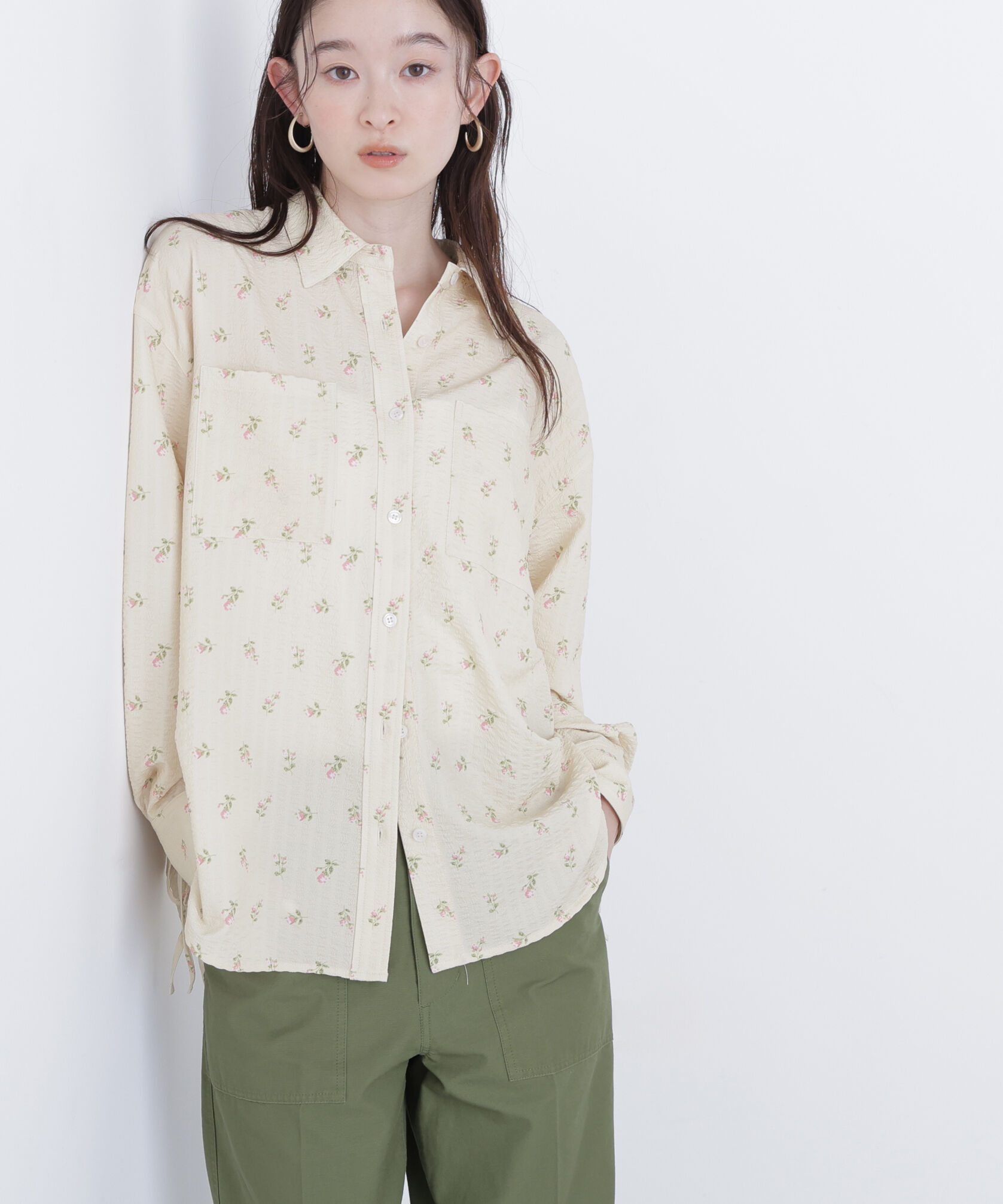  「〈N.〉フラワープリント SETUP シャツ」|シャツ・ブラウス|