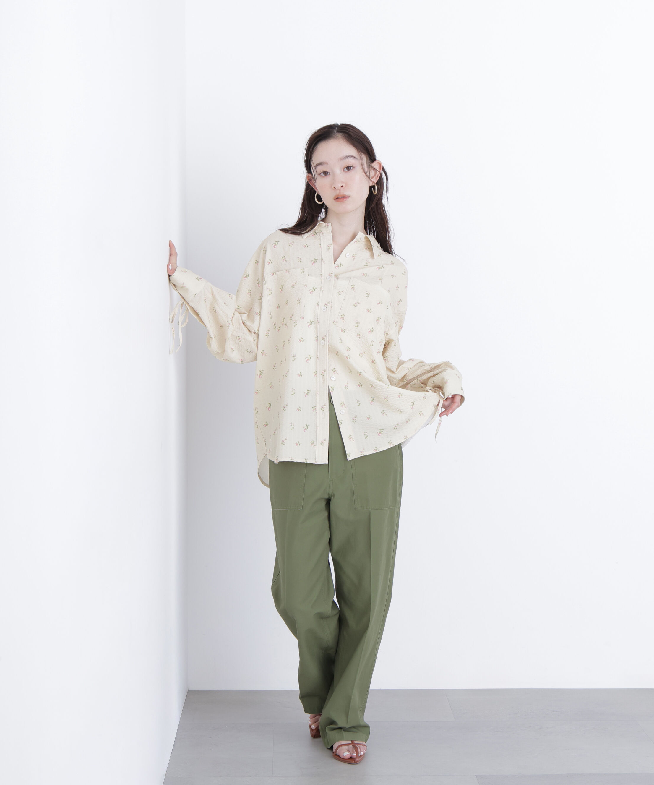  「〈N.〉フラワープリント SETUP シャツ」|シャツ・ブラウス|