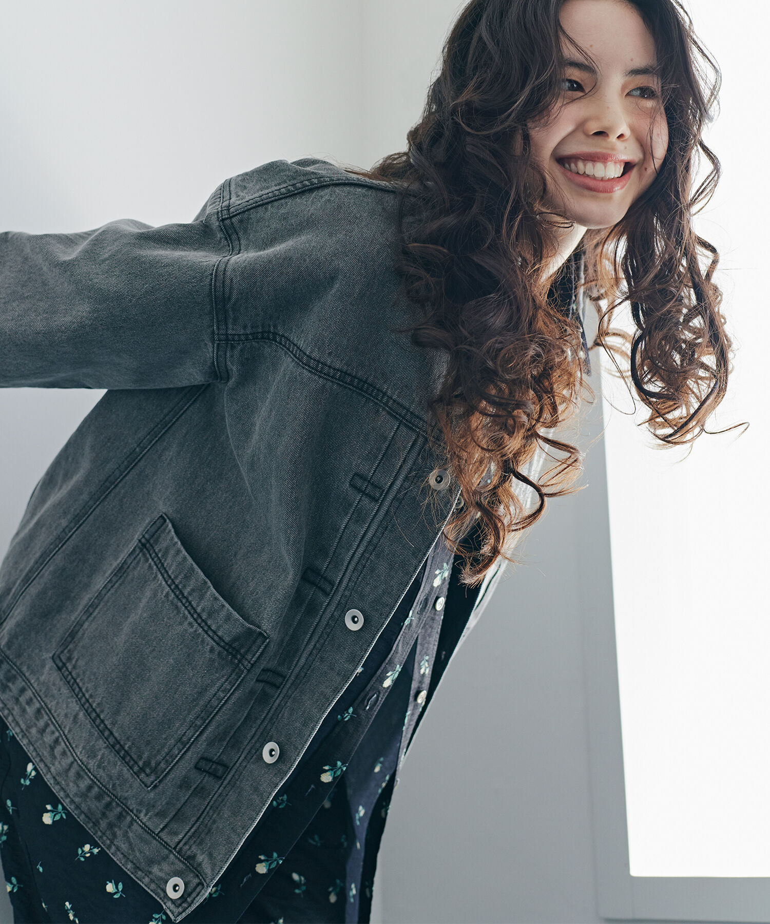  「〈N.〉オーバーデニムブルゾン」|その他|ブラック