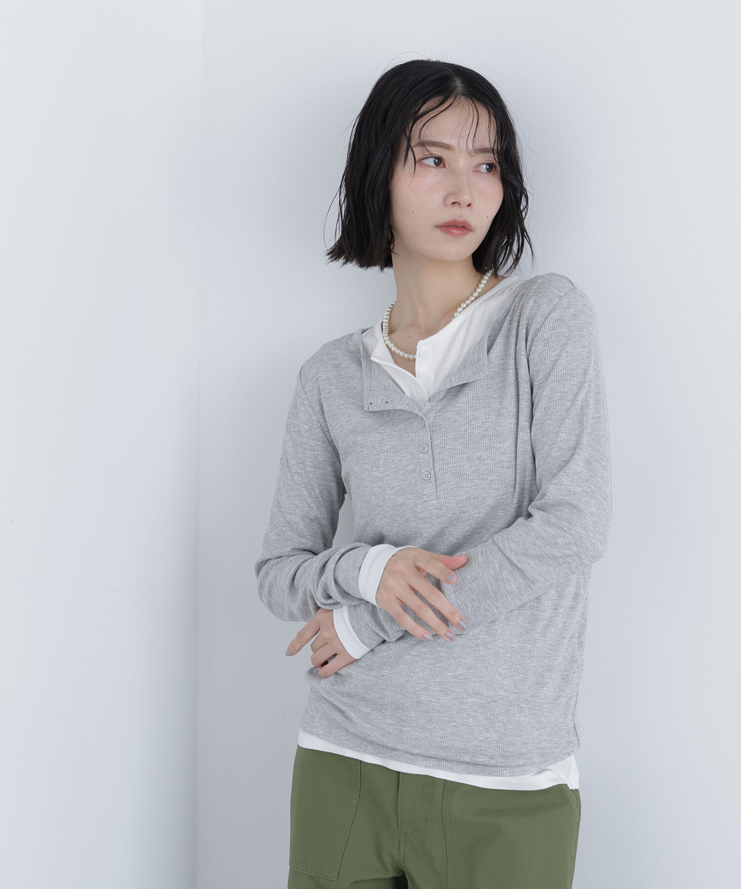  「〈N.〉ヘンリーネックカットソー」|Tシャツ・カットソー|